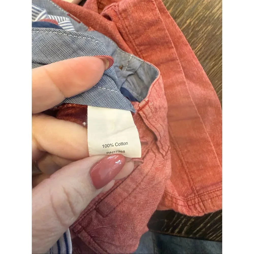 J. Crew Muted Red Chino Bermuda Shorts sz 34